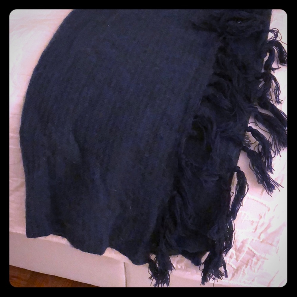 West elm blue blanket throw